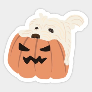 October puppy Sticker